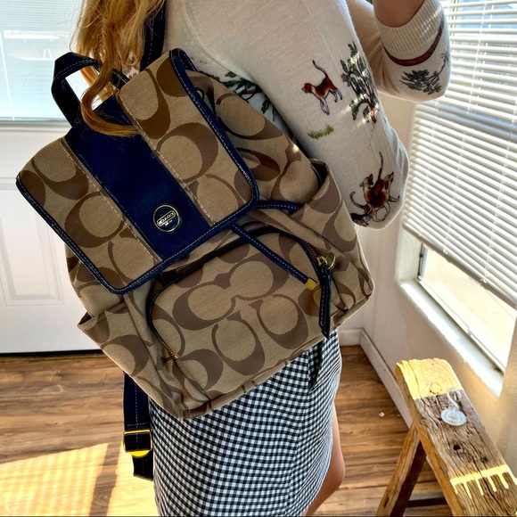 🔥RARE Vintage Y2K Coach Backpack - Picture 1 of 6